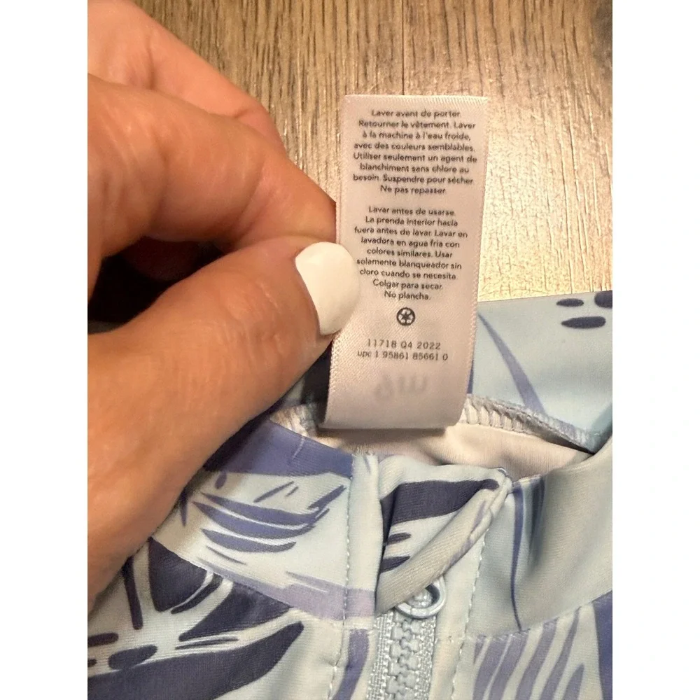 Carter's Just One You Romper Baby Size 9m Blue Sailboat Rash Guard Swimsuit